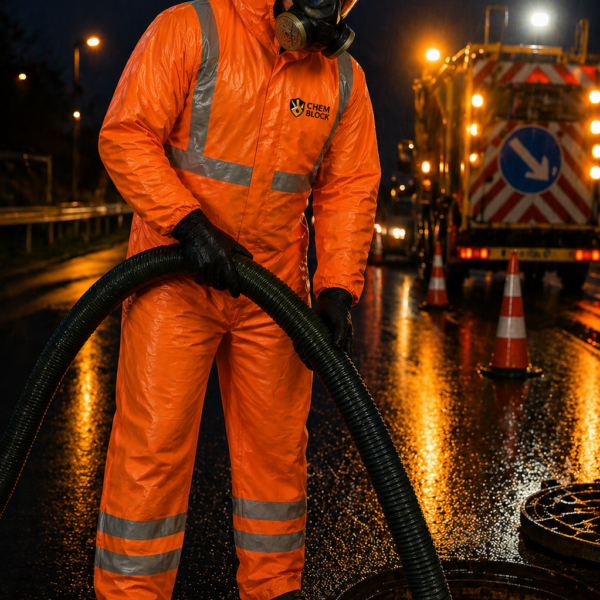 Kombinezon ochronny ChemBlock Spray Hi-Vis (typ 5/6, odblaskowy) — zdjęcie 2